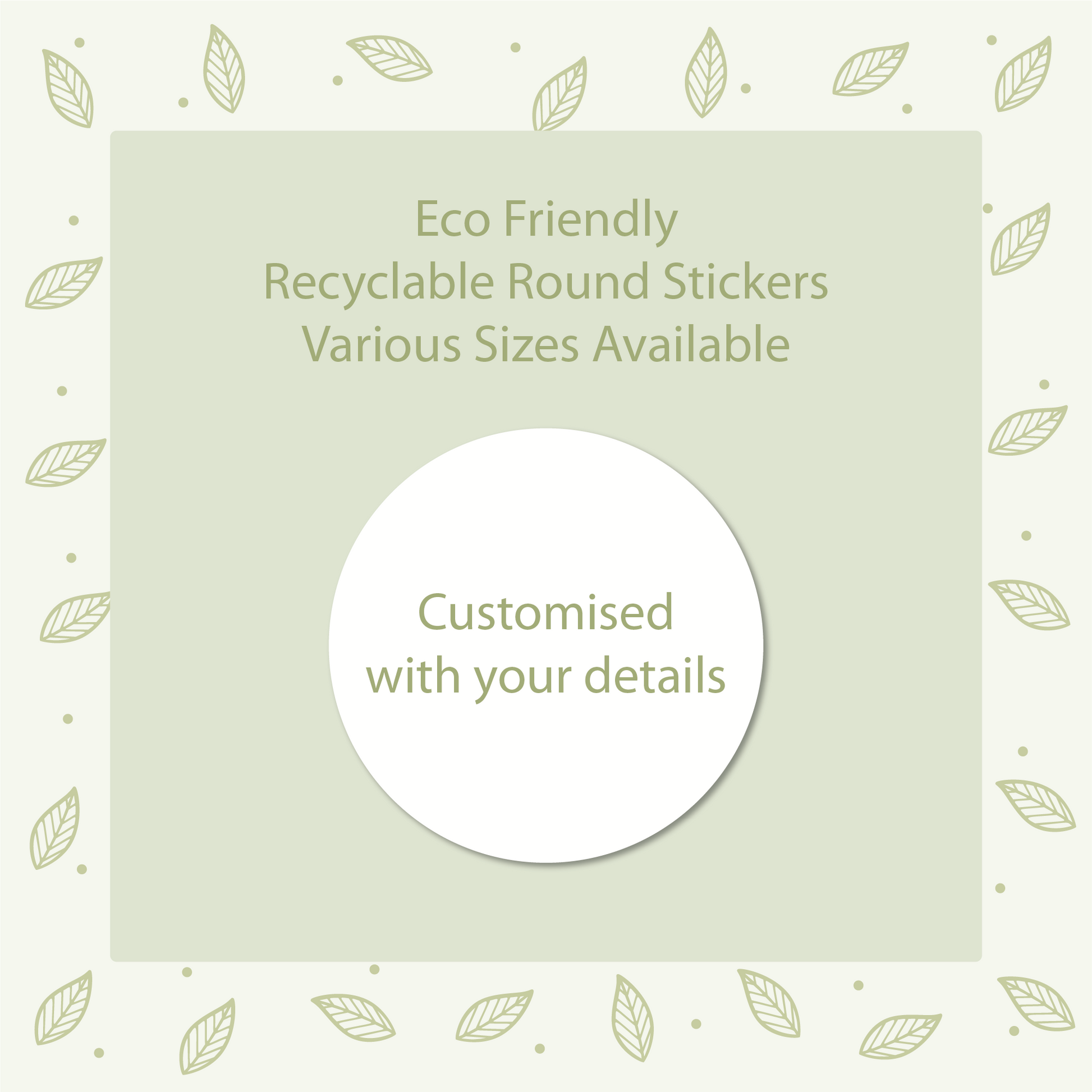 Eco friendly custom printed round stickers