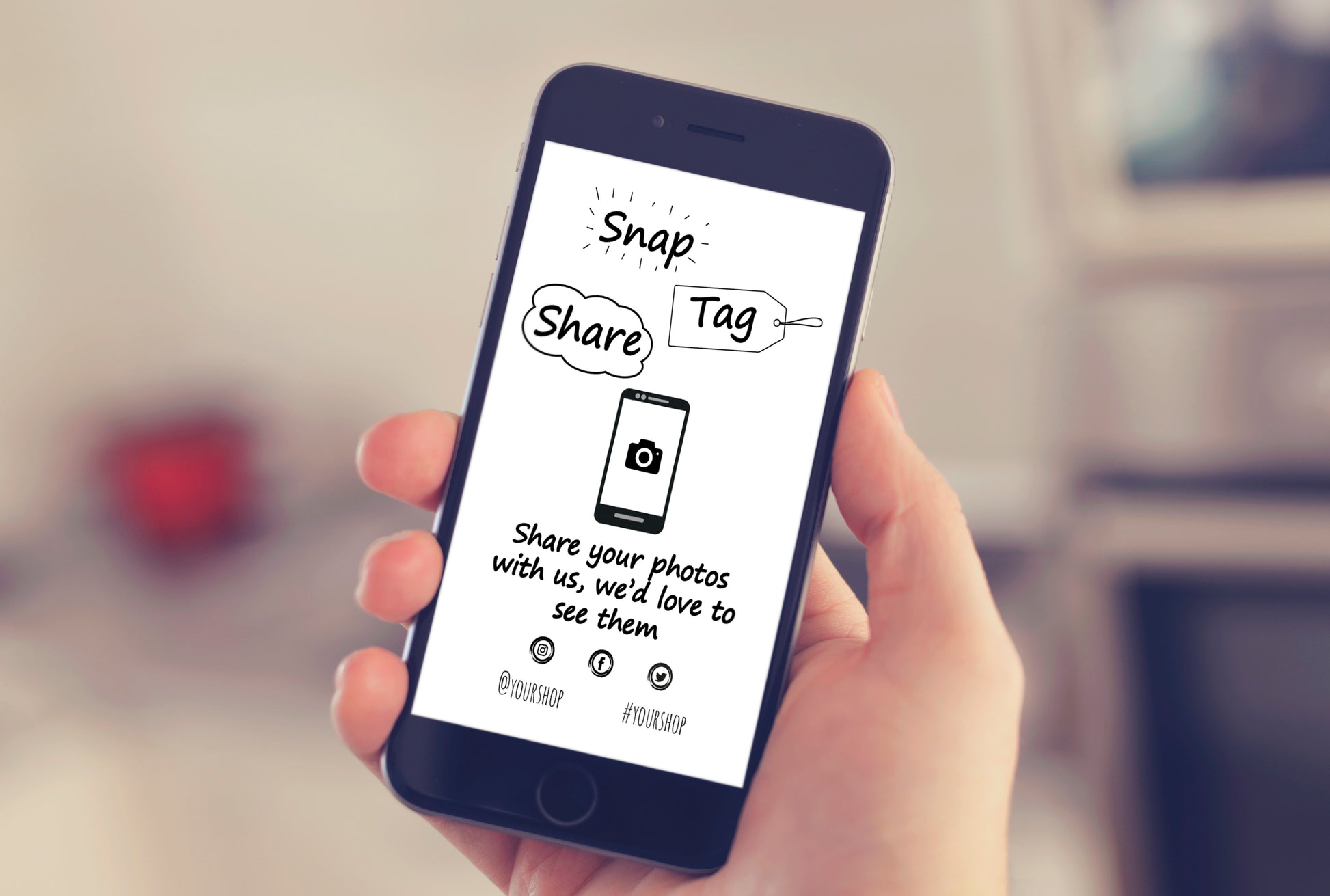 Social Media Business Cards, Snap Tag Share for Instagram, Pinterest and Facebook