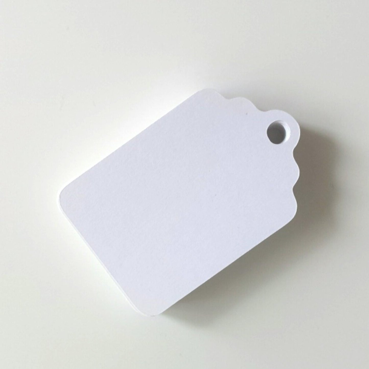 Blank white card tags