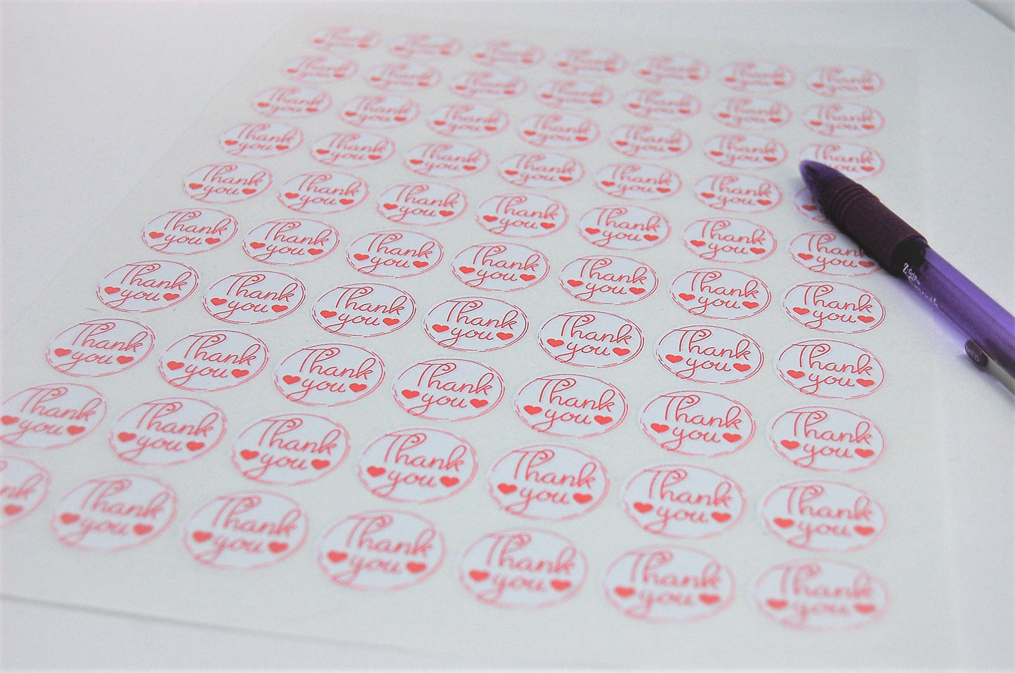 Printed thank you stickers for packaging
