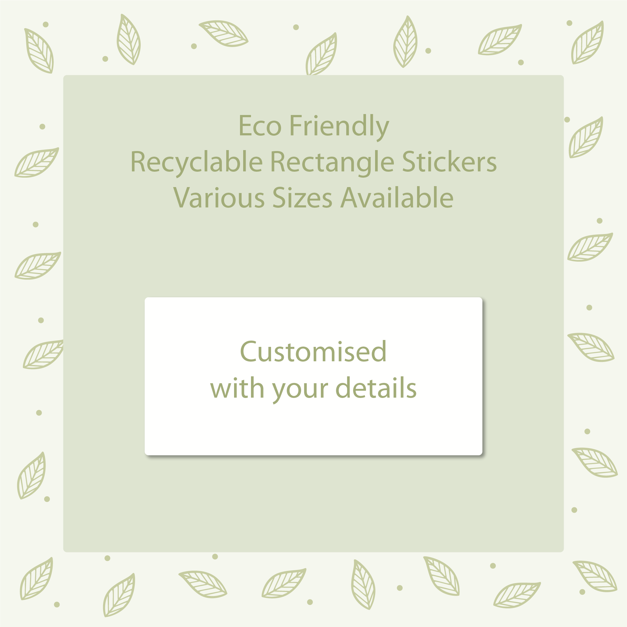 Eco Friendly Recyclable Custom Printed Rectangle Stickers – TPD Stationery