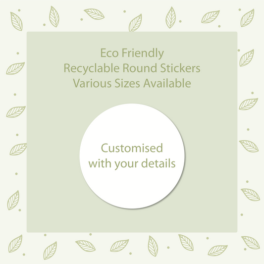 Eco friendly custom printed round stickers