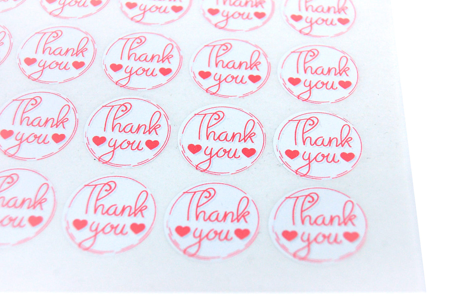 37mm round Thank you stickers for customers orders