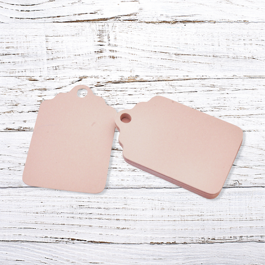 Rose gold colour scallop top blank tags