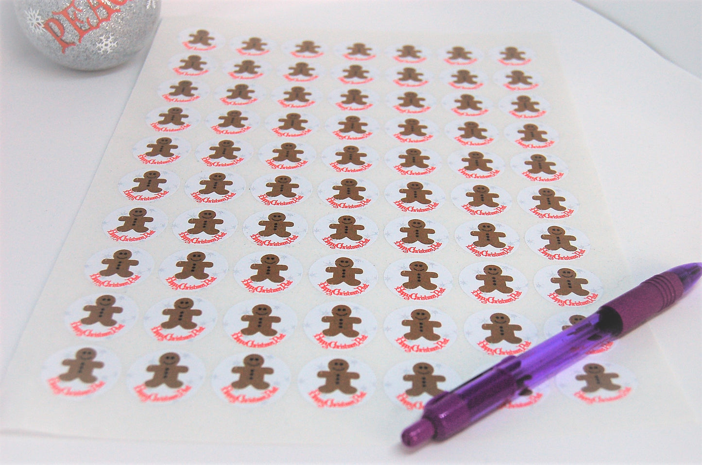 Gingerbread men happy christmas Post stickers