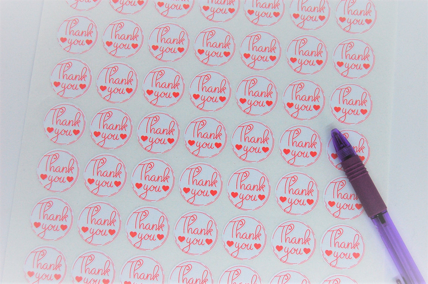 Printed thank you stickers for packaging