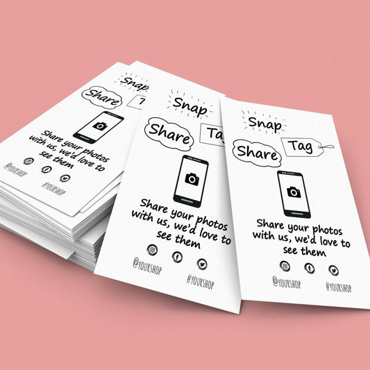 Social Media Business Cards, Snap Tag Share for Instagram, Pinterest and Facebook